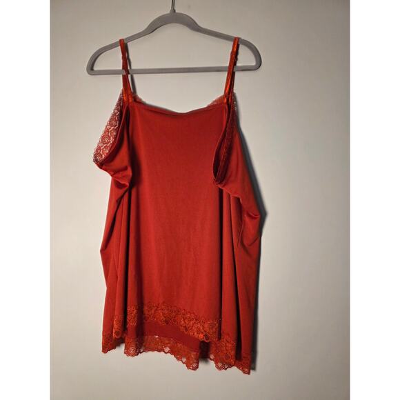 Y2K Lace Red Camisole Cami Top Layering Plus Size 3x Casual Bella  Undershirt - Picture 2 of 7
